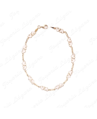 PULSERA ORO 18KT OCASION 20CM CORAZONES CALADOS                                                     