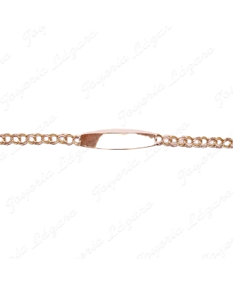 ESCLAVA ORO 18KT OCASION 20cm HUNGARINA MACIZA 5.5MM CHAPA BRILLO                                   