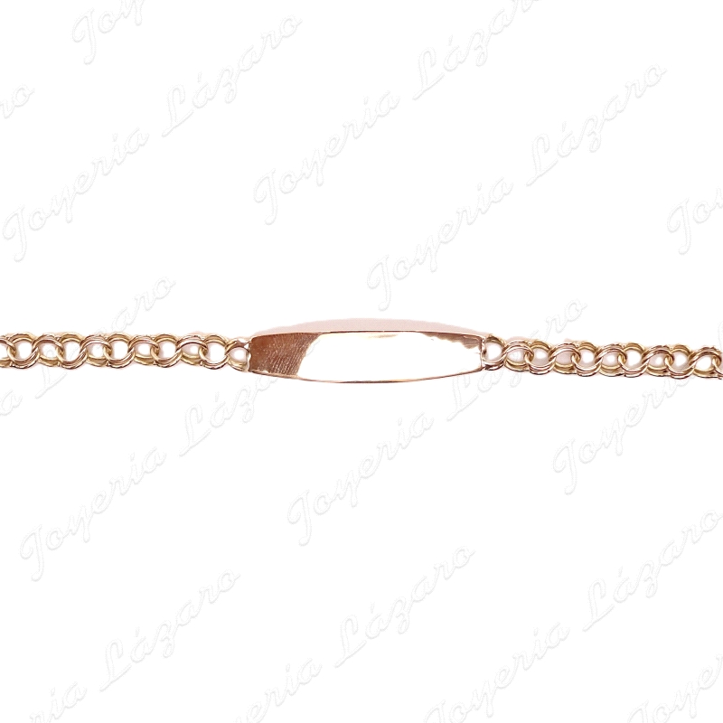 ESCLAVA ORO 18KT OCASION 20cm HUNGARINA MACIZA 5.5MM CHAPA BRILLO                                   