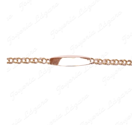 ESCLAVA ORO 18KT OCASION 20cm HUNGARINA MACIZA 5.5MM CHAPA BRILLO                                   