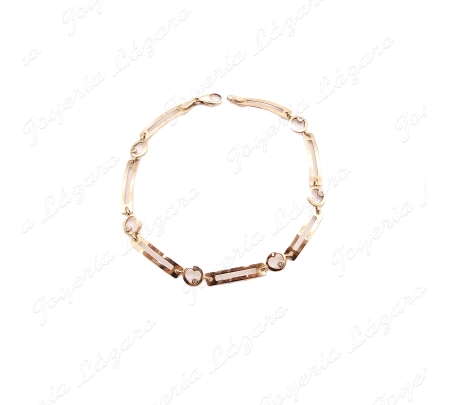 PULSERA ORO 18KT OCASION CHAPITAS +CORAZONES CALADOS CON CIRCO                                      
