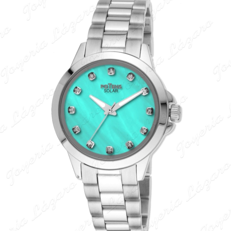 POTENS RELOJ SRA. COLECCION DUBAI ESF. TURQUESA PUNTOS CIRCONITAS                                   