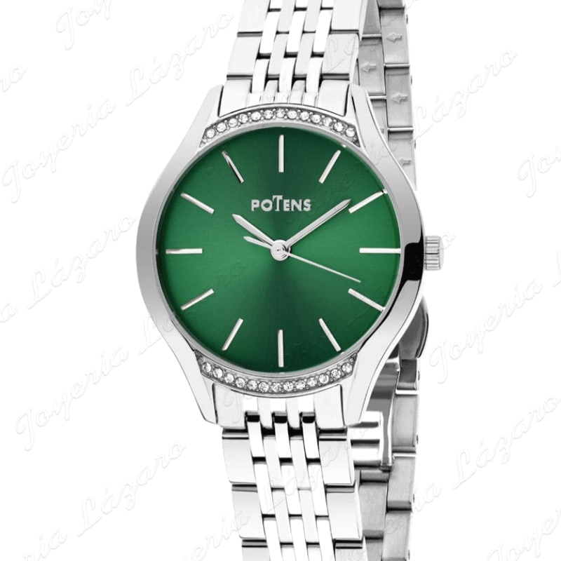 POTENS RELOJ SRA, COLECCION NEW YORK ESF. VERDE 1/2 ARCO CIRCO. EN CAJ                              