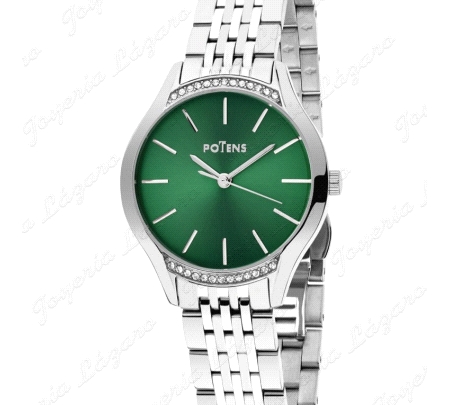 POTENS RELOJ SRA, COLECCION NEW YORK ESF. VERDE 1/2 ARCO CIRCO. EN CAJ                              