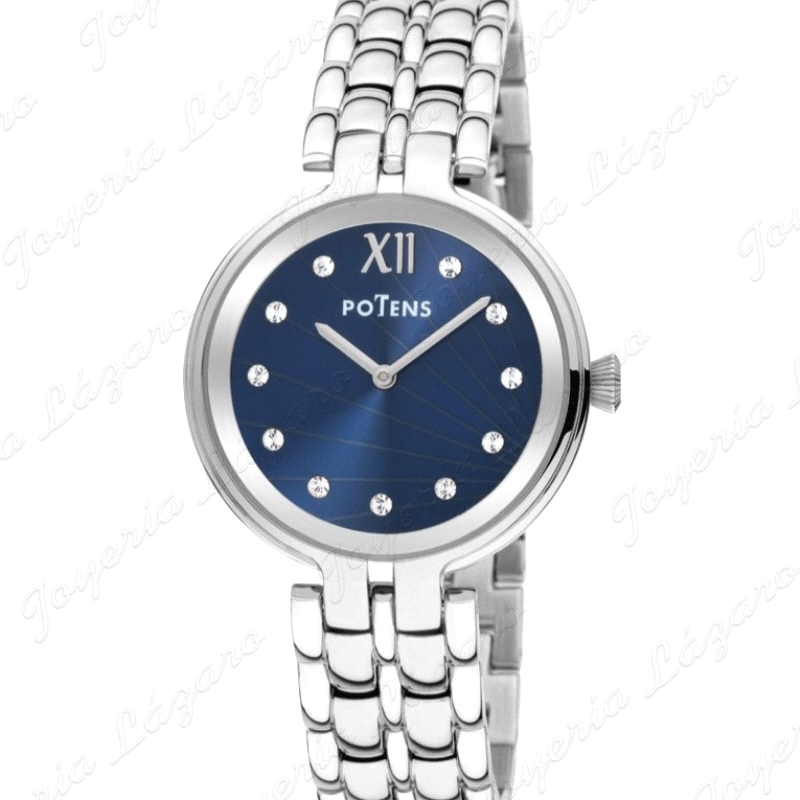 POTENS RELOJ SRA.  COLECCION PARIS ESF. AZULPUNTOS CIRCONITAS                                       
