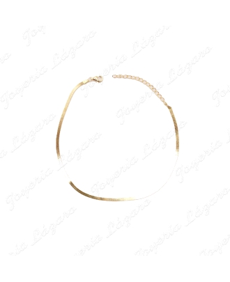 TOBILLERA PLATA CADENA SERPIENTE DORADA                                                             