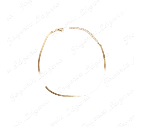 TOBILLERA PLATA CADENA SERPIENTE DORADA