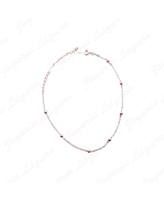 TOBILLERA PLATA  CADENA CON BOLAS                                                                   