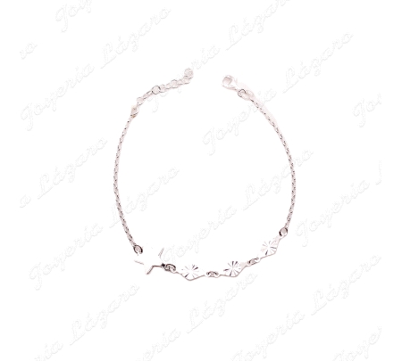PULSERA PLATA ESTRELLA Y ROMBOS TALLASDOS