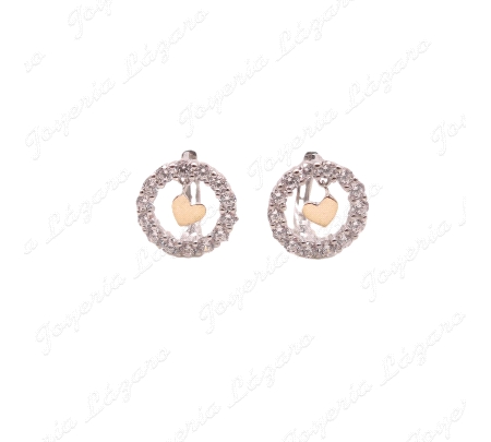 PEND. PLATA+ORO 9KT SVITOZAR ARO CIROCNITAS+CORAZON DENTRO                                          