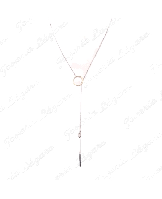 COLLAR CORBATIN PLATA SVITOZAR ARO ORO 9KT PASADO CADENA                                            