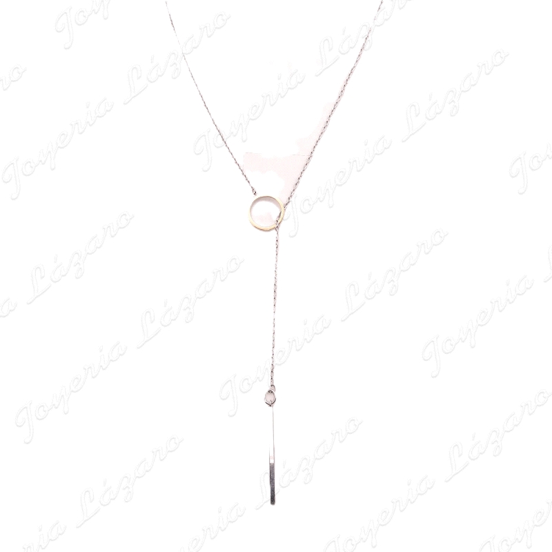 COLLAR CORBATIN PLATA SVITOZAR ARO ORO 9KT PASADO CADENA                                            