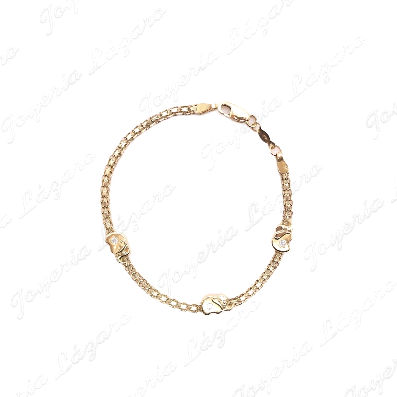 PULSERA ORO 18KT SEMINUEVA 3 ELEFANTES EN BISMARCK                                                  