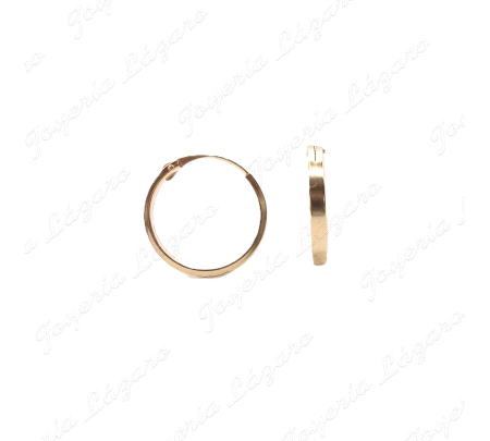 PEND. AROS ORO 18 KTS TABLA LISO 2X12MM                                                             