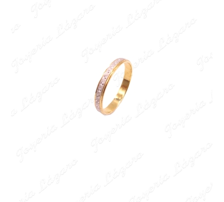 ALIANZA 18KT 3.5MM BIC.CIRCULITOS BRILLO  Nº22