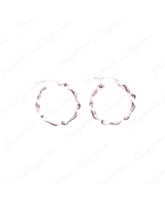 PEND. AROS PLATA RIZO TORCIDO 22 MM