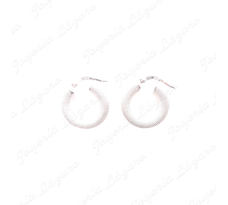 PEND. AROS PLATA MALLA PEQUEÑO 4MM, 10MM INT