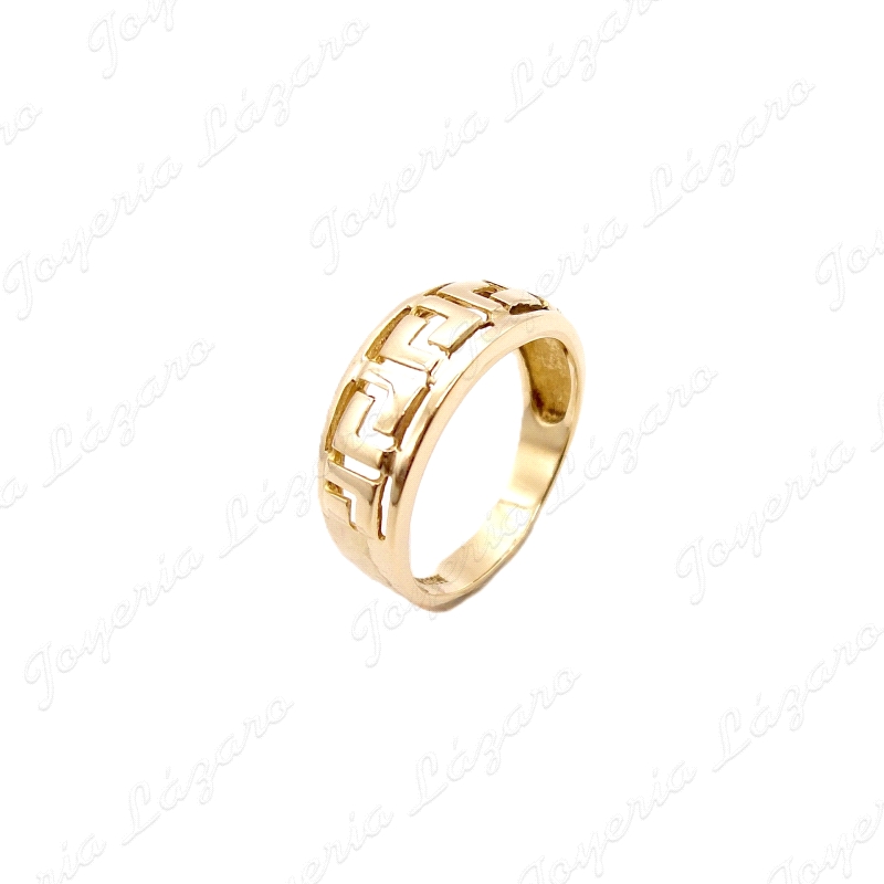 SORTIJA ORO 18KT SEMINUEVA GRECA CALADA                                                             