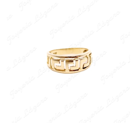SORTIJA ORO 18KT SEMINUEVA GRECA CALADA