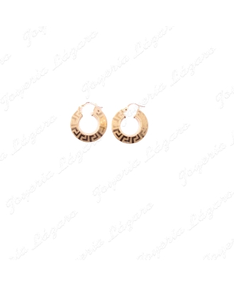 ORO 18 KTS PEND. AROS GRECA  20X10MM INT