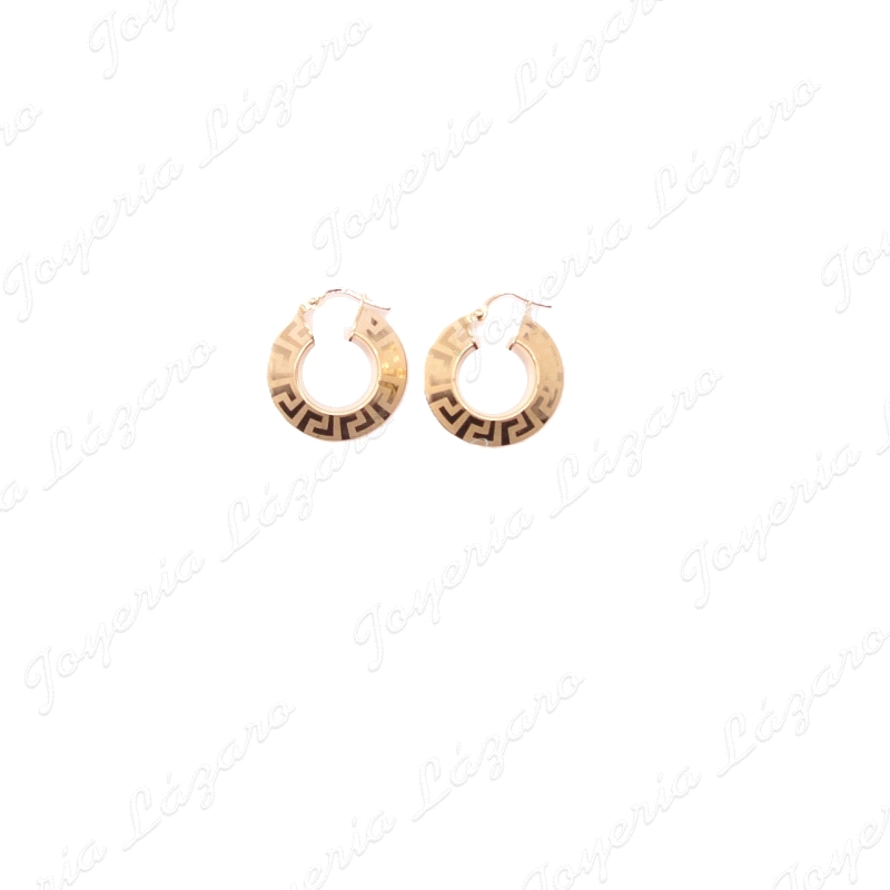ORO 18 KTS PEND. AROS GRECA  20X10MM INT
