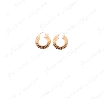 ORO 18 KTS PEND. AROS GRECA  20X10MM INT