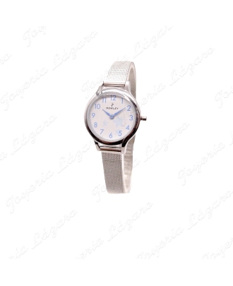 RELOJ NOWLEY SRA. MALLA BLANCO/ACERO