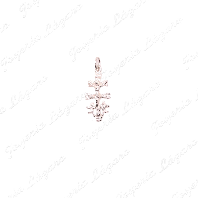 PLATA CRUZ DE CARAVACA+CRISTO RELI. GRAN