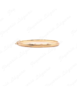 ORO 18 KTS PULSERA 1/2 CAÑA ANCHO 0.5X6CM INTERIOR