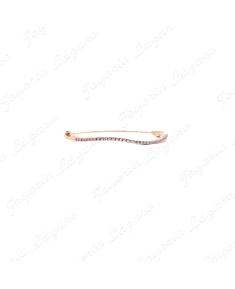 PULSERA 18KTS RIGIDA,CIRCONITAS,57mm INT.