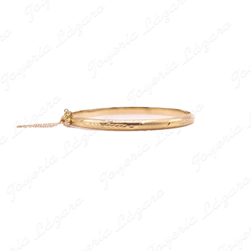 PULSERA 18KTS 1/2 CAÑA ancho 0.6x6.2cm INT.