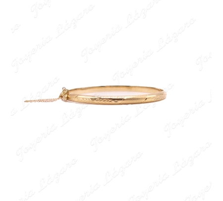 PULSERA 18KTS 1/2 CAÑA ancho 0.6x6.2cm INT.