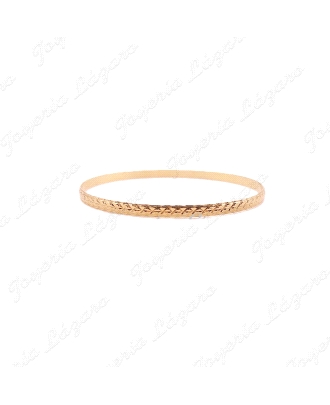 PULSERA 18KTS RIGIDA TALLADO ESTRELLA,67D,INT