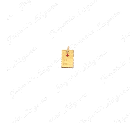PLACA 18KTS RH 8x11mm PEQUEÑA