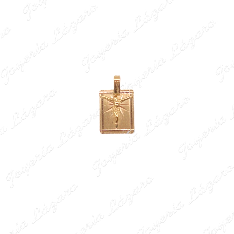 MEDALLA 18KTS  PLACA+CRISTO