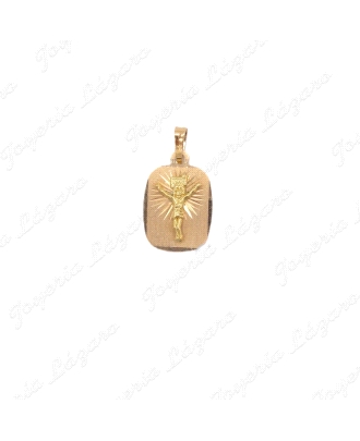 MEDALLA 18KTS PLACA +  CRISTO