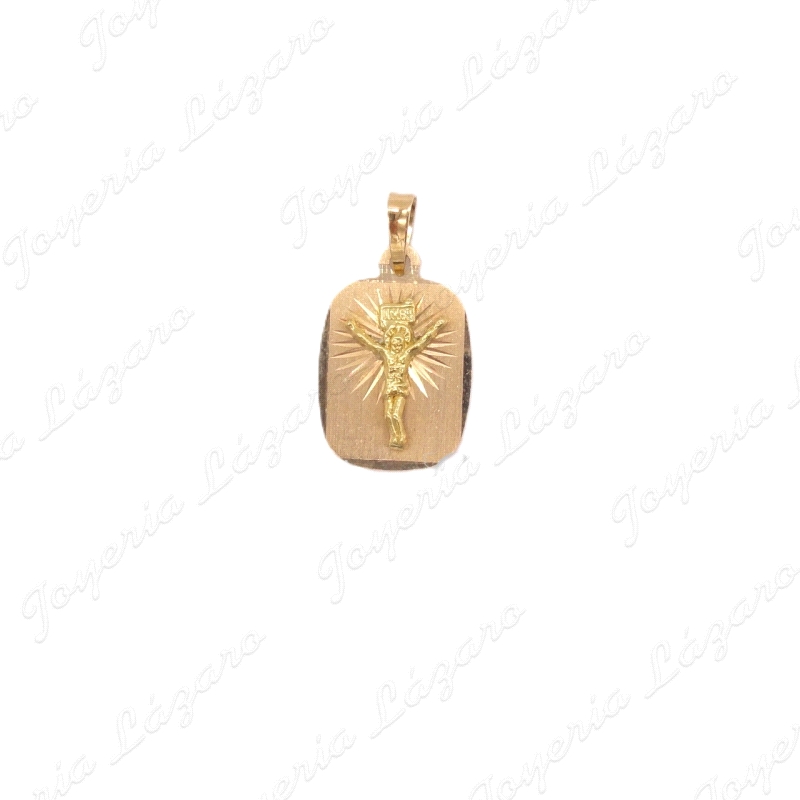 MEDALLA 18KTS PLACA +  CRISTO