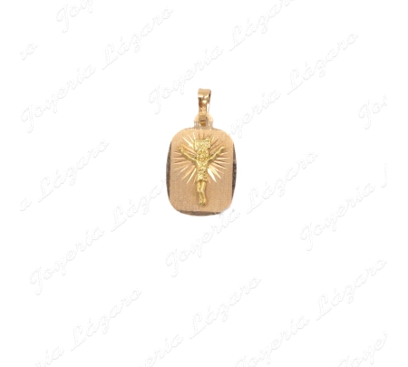 MEDALLA 18KTS PLACA +  CRISTO