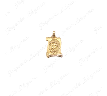 COLGANTE 18KTS PLACA ROSTRO CRISTO