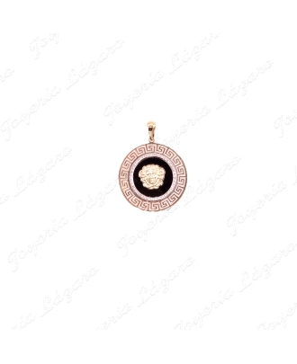 ORO 18 KTS COLGANTE BIC. ONIX GR VERSA 30mm