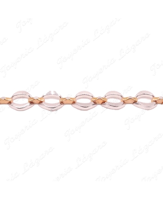 ORO 18 KTS PULSERA BICOLOR BLANCO/ROSA PESADA