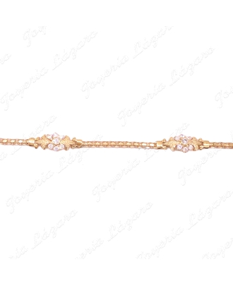 ORO 18 KTS PULSERA 3 ROSETONES