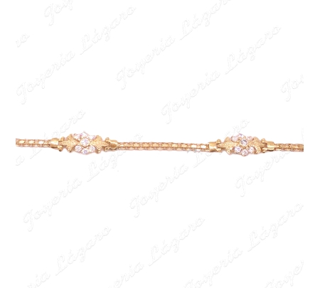 ORO 18 KTS PULSERA 3 ROSETONES