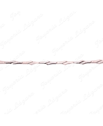 PULSERA 18KTS BL. ESLABONES PIEZAS MATE BRILLO