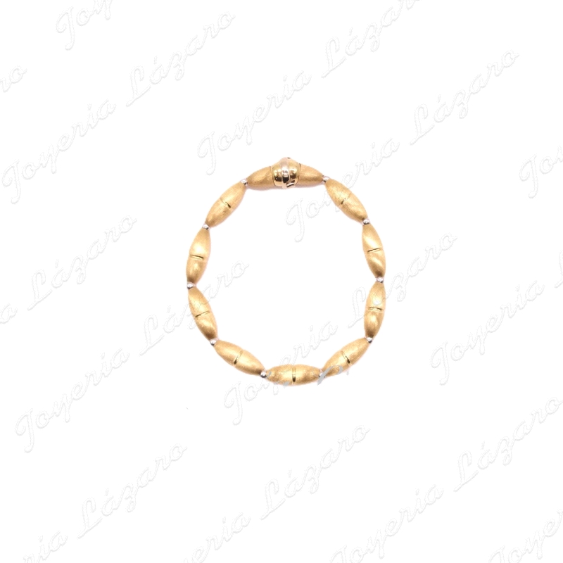 PULSERA ORO  18KTS SRA.  BOLAS ALARGADAS