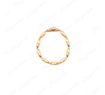 PULSERA ORO  18KTS SRA.  BOLAS ALARGADAS