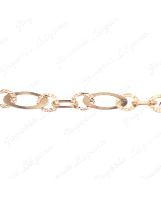 PULSERA ORO 18KTS SRA. BICOLOR BL/ROSA