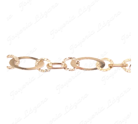 PULSERA ORO 18KTS SRA. BICOLOR BL/ROSA