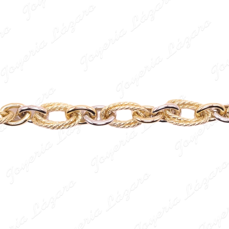 PULSERA ORO18KTS SRA. BICOLOR DISEÑO