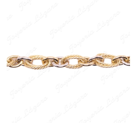 PULSERA ORO18KTS SRA. BICOLOR DISEÑO